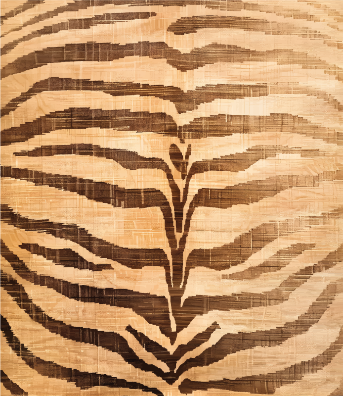 Tiger stripes beige vinyl rug - TenStickers