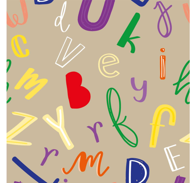 Colorful alphabet letters wallpaper - TenStickers