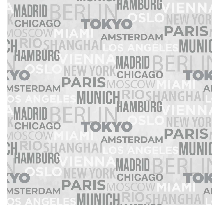 Name of cities letters wallpaper - TenStickers