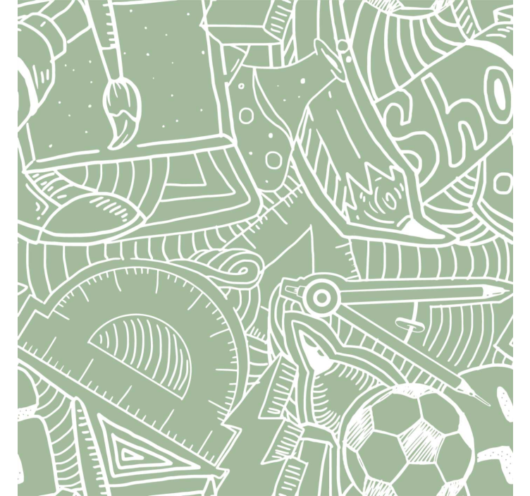 green school chalk teenagers wallpaper - TenStickers