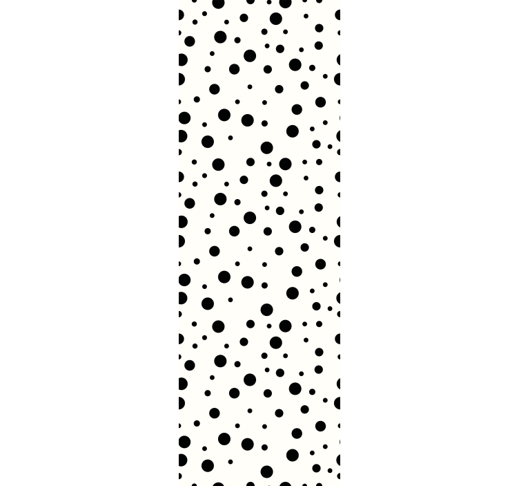 Black Circular Patterns polka dot wallpaper - TenStickers