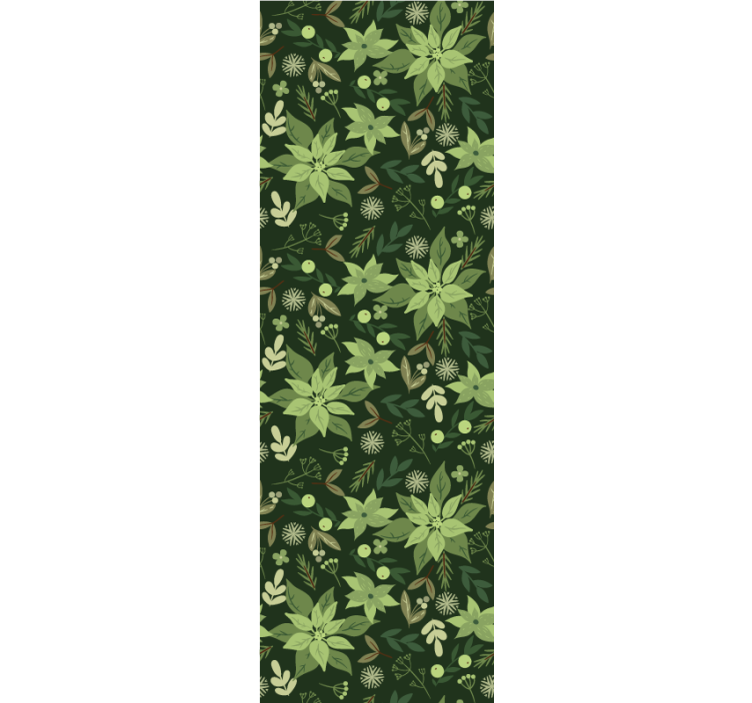 Green natural pattern leaf wallpaper - TenStickers