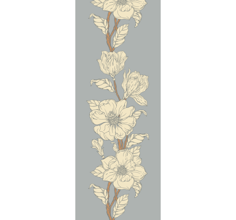 Floral ornament wallpaper elegant floral stripes - TenStickers
