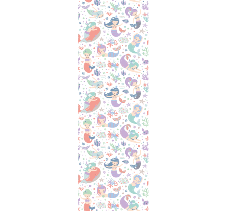 Mermaid Underwater Scene animal wallpaper - TenStickers