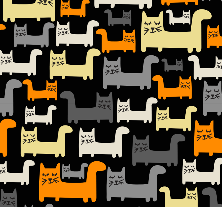 Original motif cat wallpaper - TenStickers