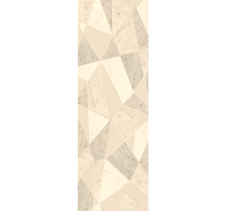 Geometric beige motif marble wallpaper - TenStickers