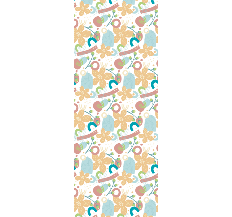 Floral simple motif wallpaper abstract - TenStickers