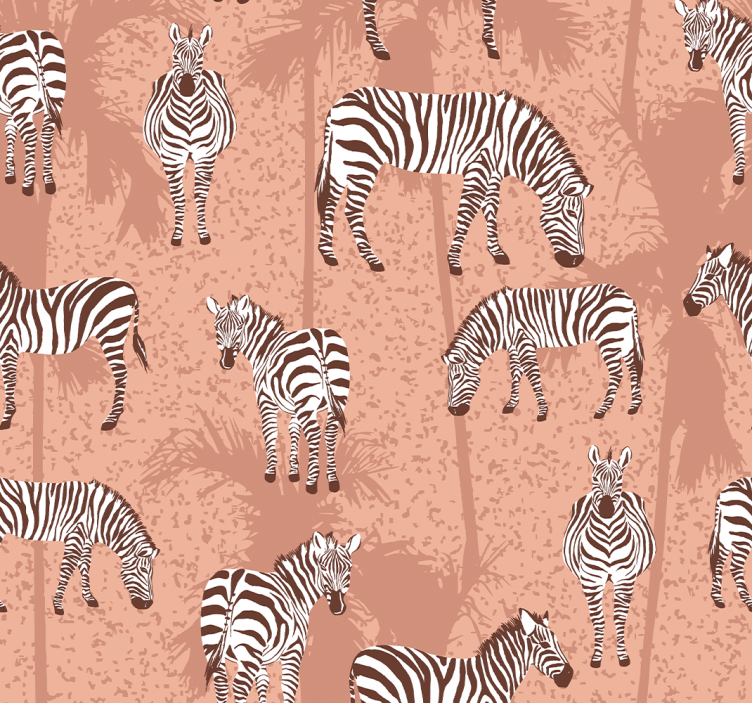 Brown typical pattern zebra wallpaper - TenStickers