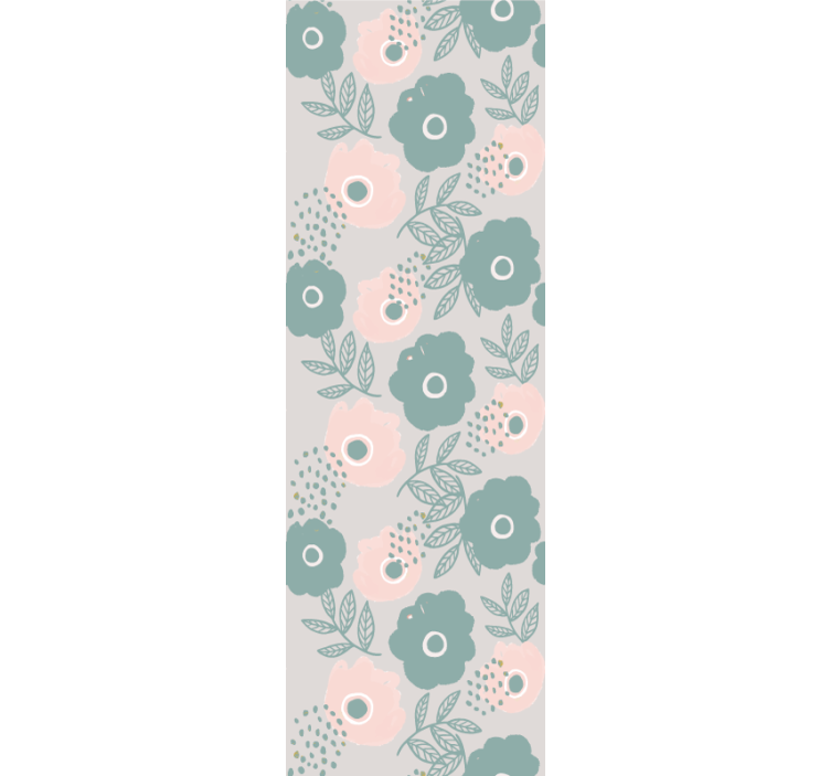 Soft patterns floral ornament wallpaper - TenStickers