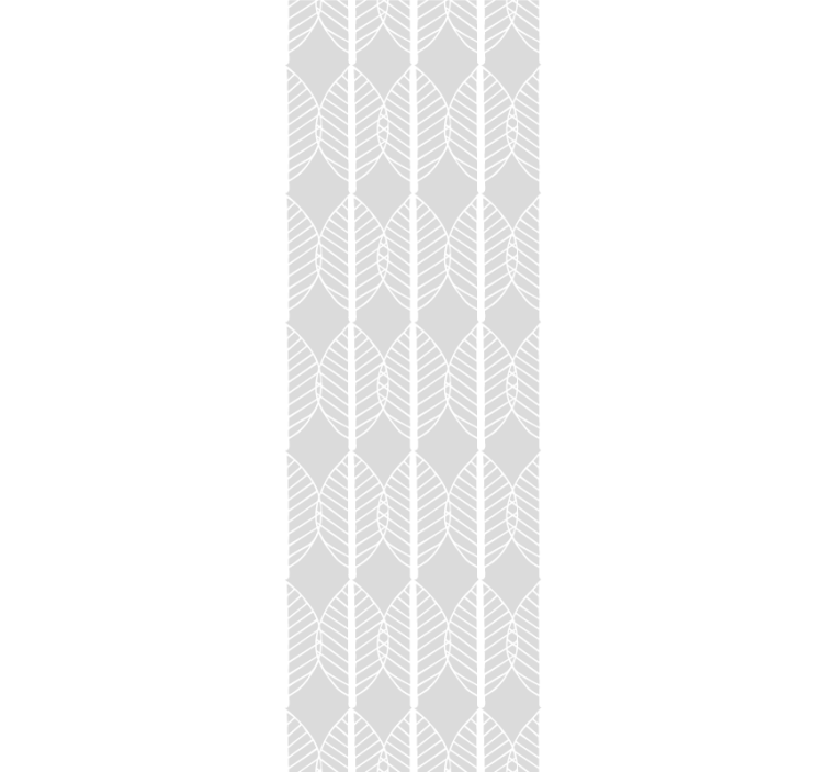 Grey striped motif leaf wallpaper - TenStickers