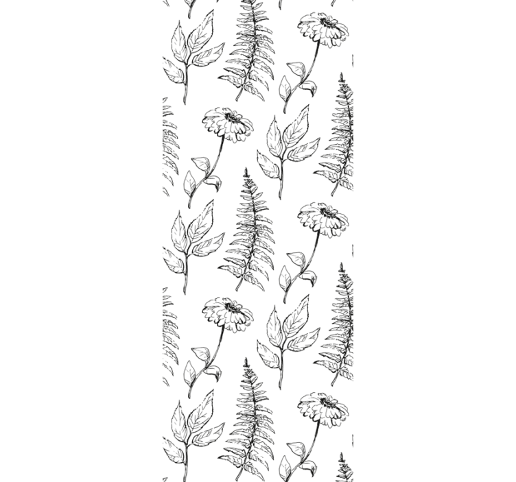 Floral Fern Pattern flower wallpaper - TenStickers