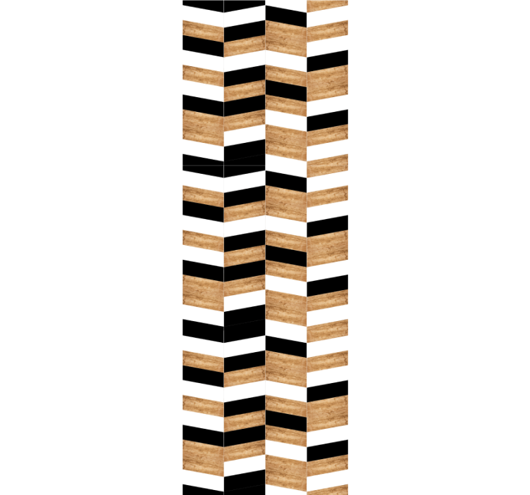 Chevron Wood Design horizontal wallpaper - TenStickers