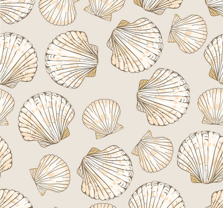 Beige shells in motion more animal wallpaper - TenStickers