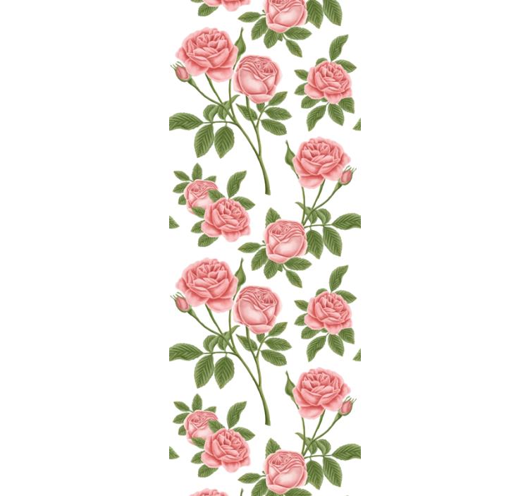 Pink Rose Floral flower wallpaper - TenStickers