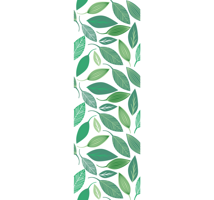 Green Botanical Elements leaf wallpaper - TenStickers