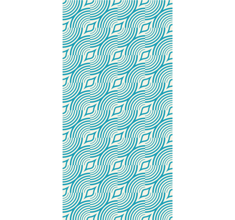 Flowing Wave Shapes wallpaper abstract - TenStickers