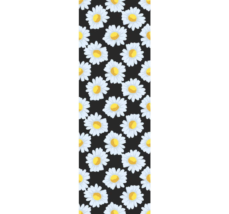 Black daisy blooms flower wallpaper - TenStickers