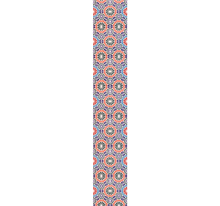 Floral ornament wallpaper with geometric floral designs - TenStickers