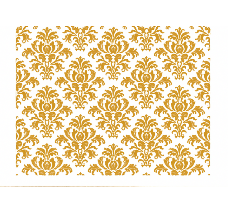 Baroque Damask Pattern entrance wallpaper - TenStickers