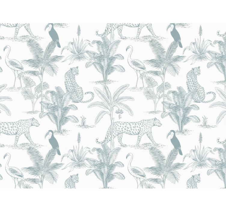 More animal wallpaper sober tropical creatures - TenStickers