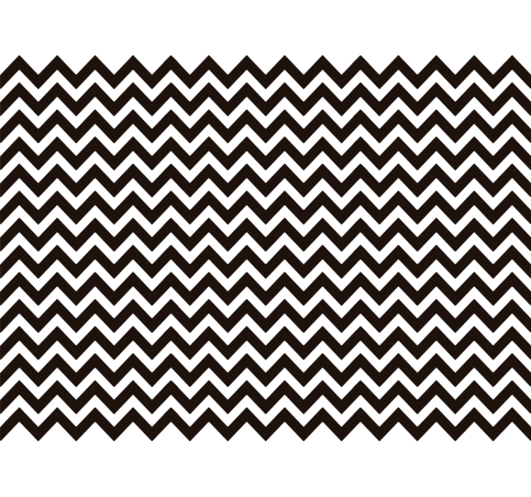 Vertical stripe wallpaper in black and white zigzag - TenStickers