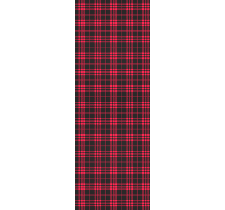 Christmas wallpaper in christmas tartan pattern - TenStickers