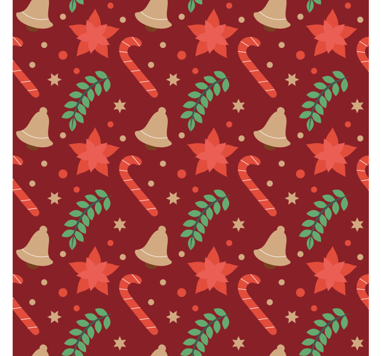 Christmas wallpaper candy cane pattern - TenStickers