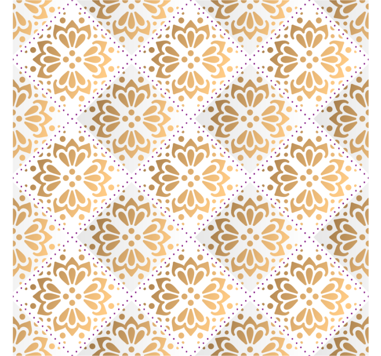 Living room wallpaper golden mandalas design - TenStickers