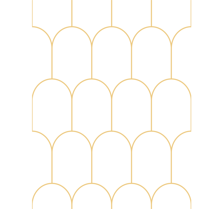 Living room wallpaper with elegant golden arches - TenStickers