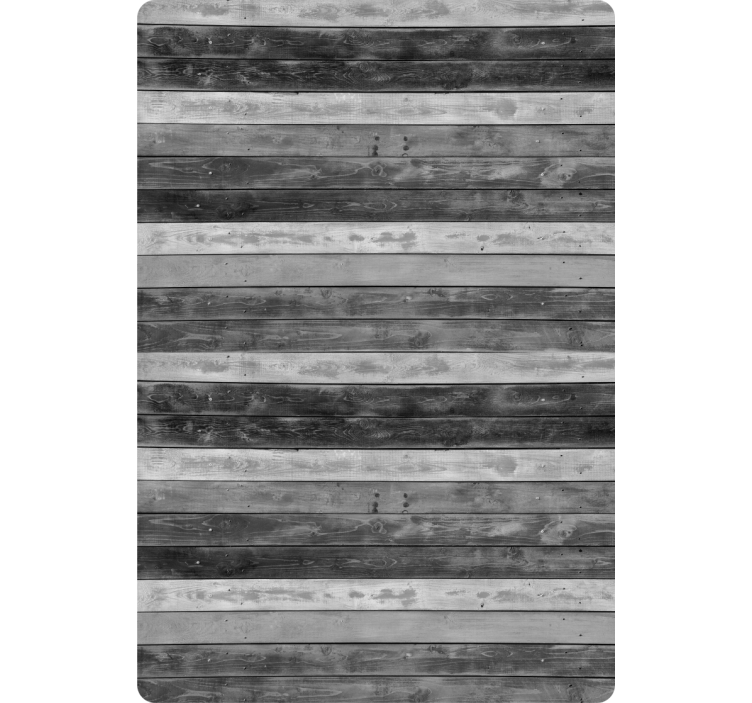 Ornamental wallpaper rustic gray wood planks - TenStickers