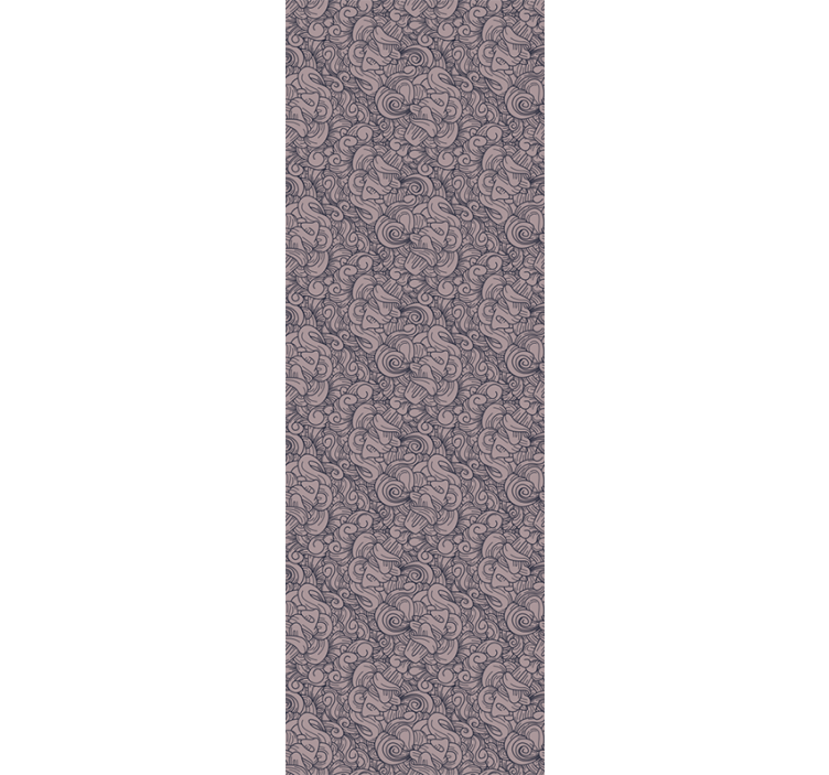 Living room wallpaper in abstract paisley design - TenStickers