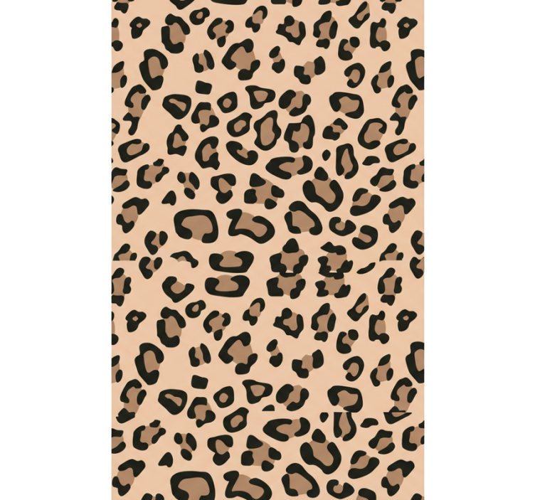 Living room wallpaper modern leopard print - TenStickers