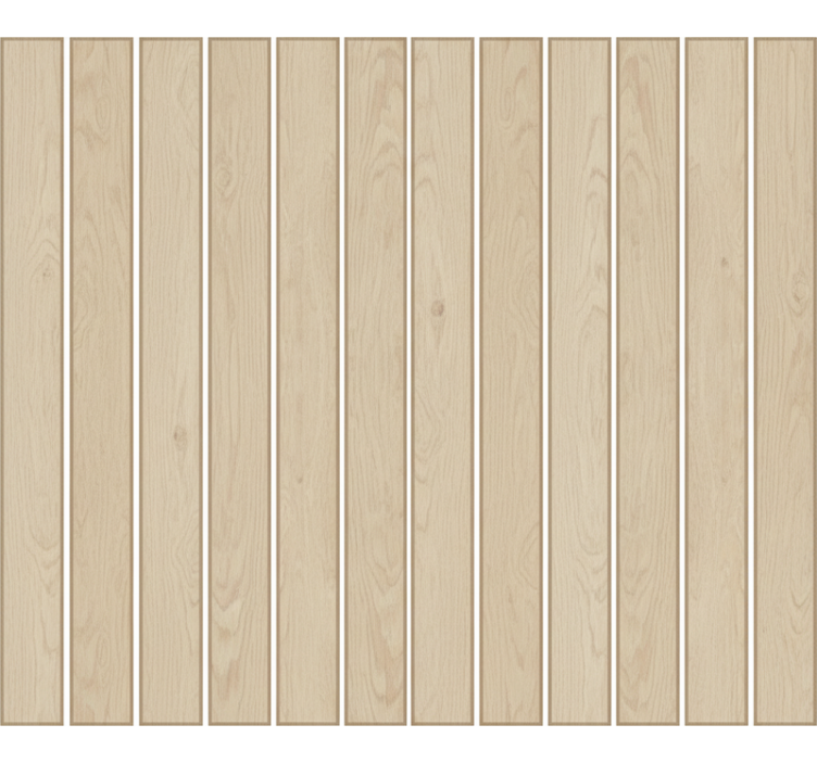 Living room wallpaper light oak slat design - TenStickers
