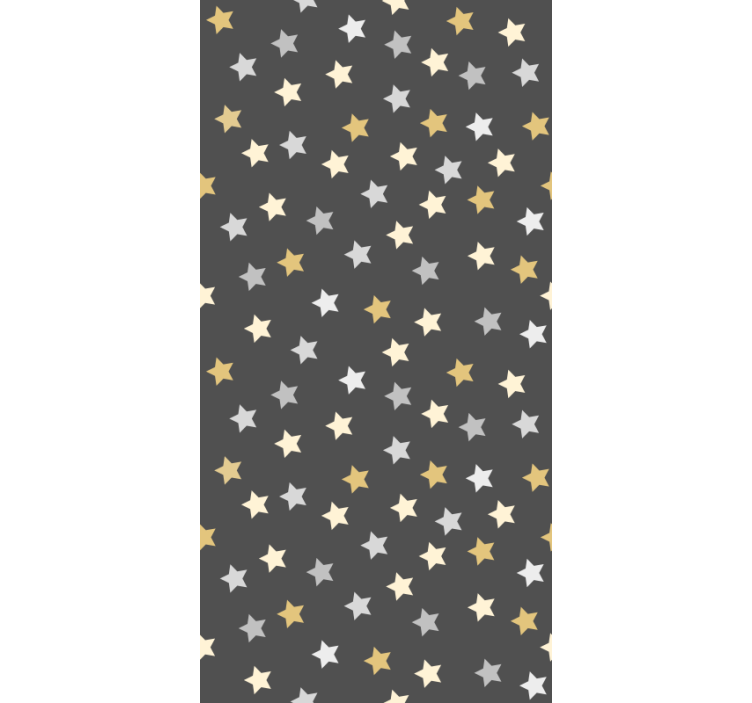 Bedroom wallpaper golden stars kallax design - TenStickers