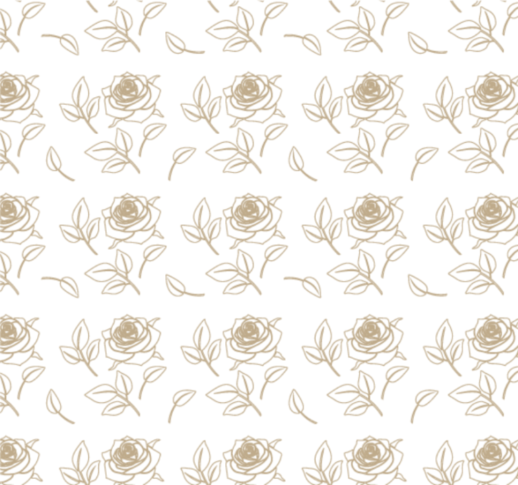 Bedroom wallpaper with detailed rose pattern - TenStickers
