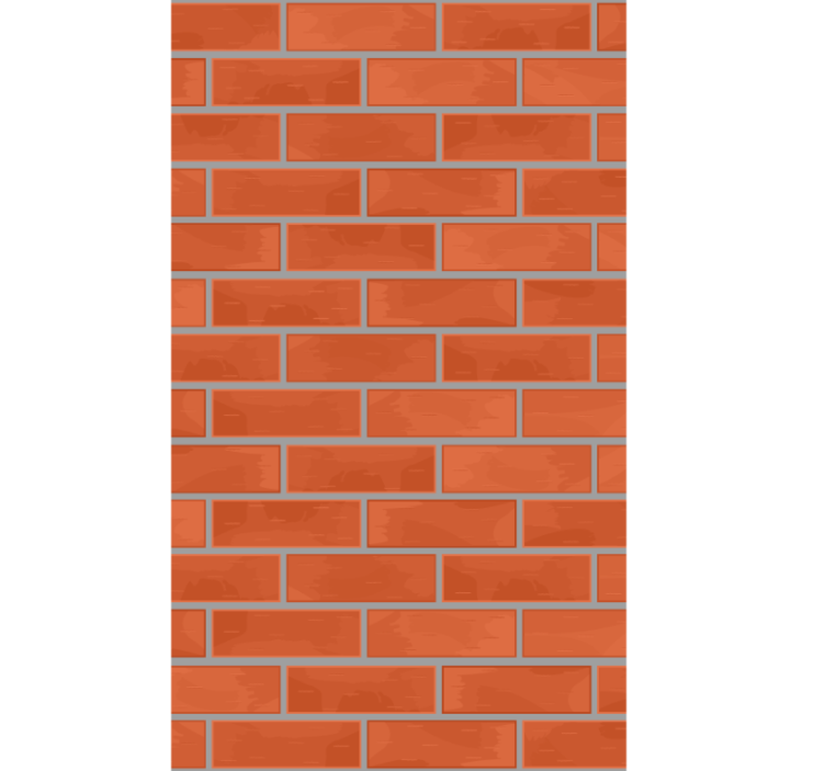 Ornamental wallpaper red bricks pattern - TenStickers