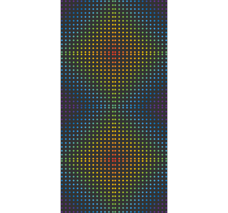 Ornamental wallpaper in a colorful rainbow mosaic - TenStickers