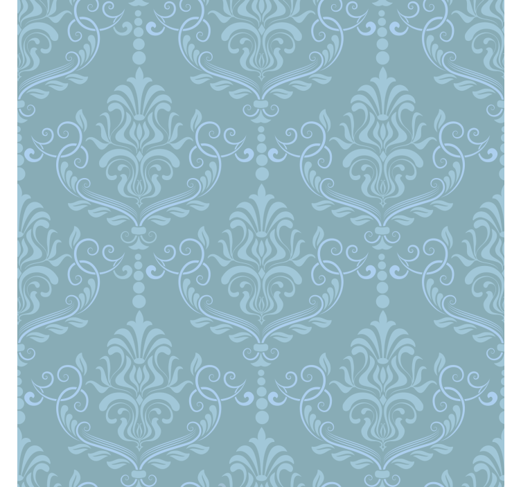 Blue elegant baroque bedroom wallpaper - TenStickers
