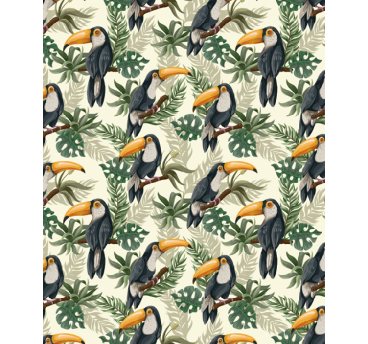 Animal wallpaper jungle toucans - TenStickers