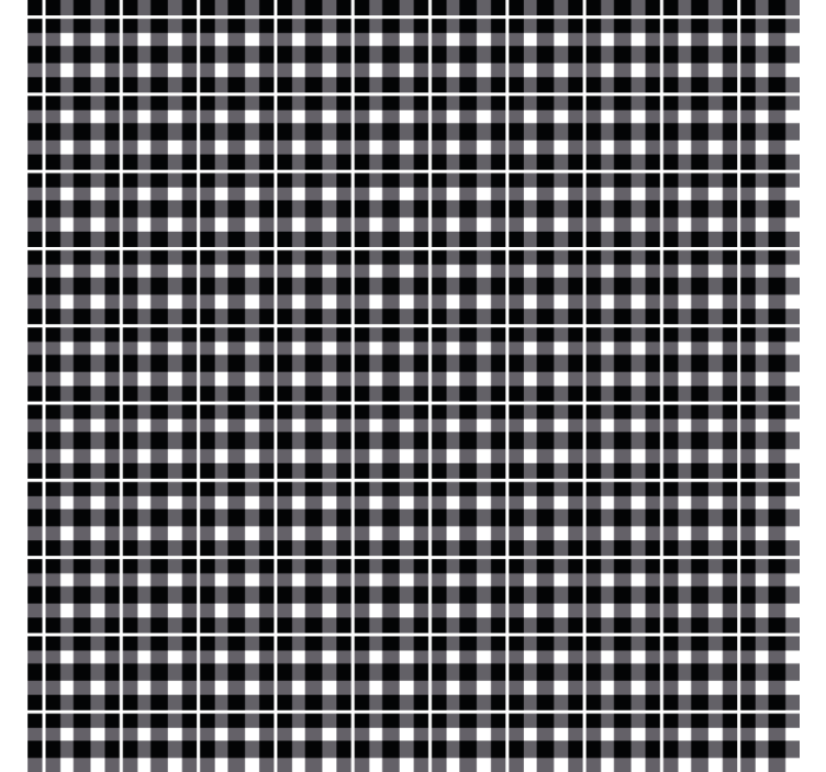 Bedroom wallpaper in black and white gingham pattern - TenStickers