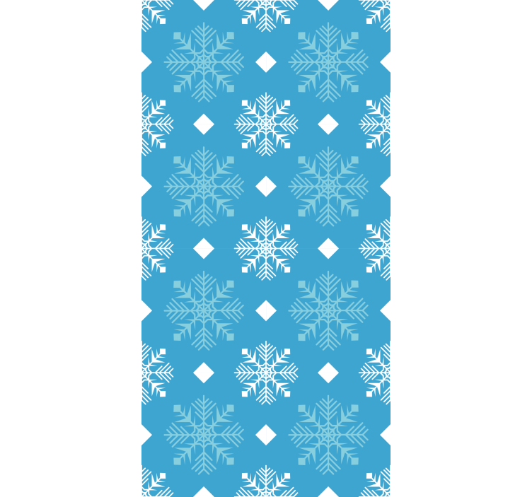 Bedroom wallpaper snowflakes in blue tones - TenStickers