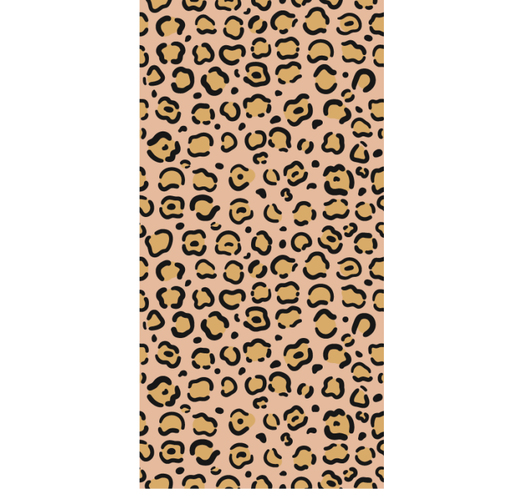 Bedroom wallpaper leopard pastel color print - TenStickers