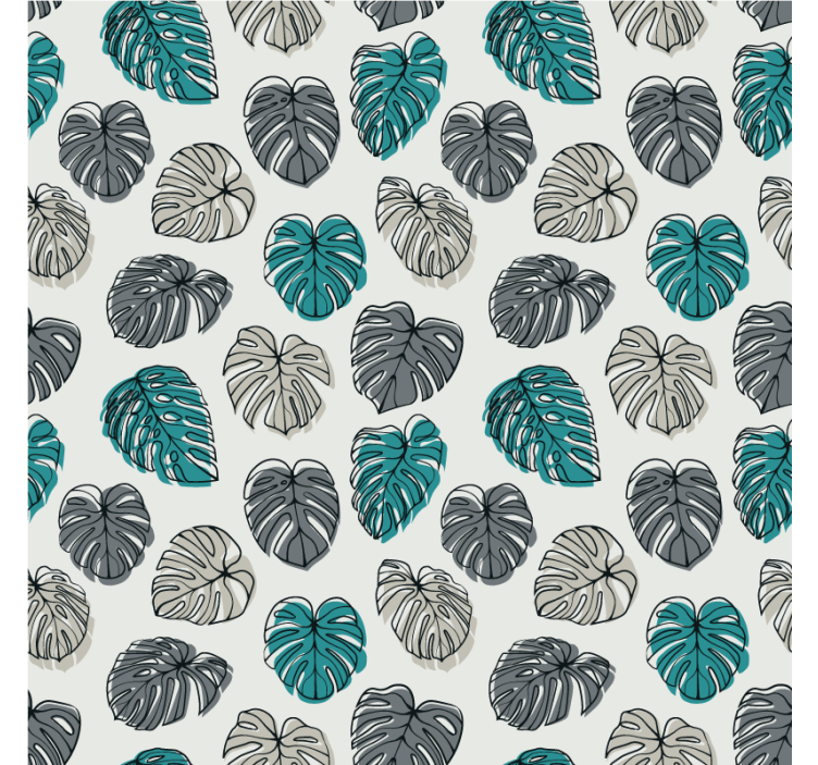 Bedroom wallpaper monstera leaf design - TenStickers