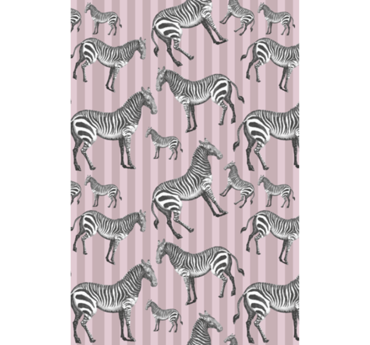 Animal wallpaper vintage zebra illustration pattern - TenStickers
