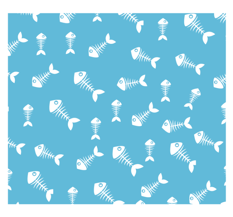 Animal wallpaper fish bones pattern - TenStickers