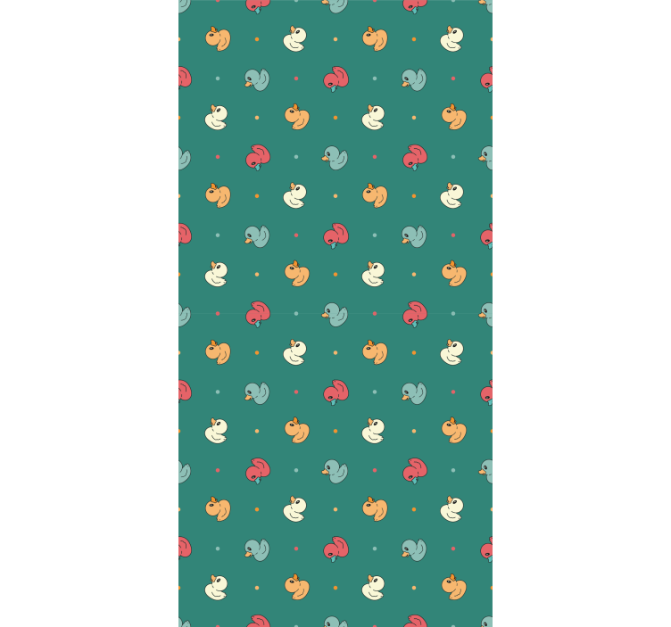 Animal wallpaper multicolor rubber duckies - TenStickers