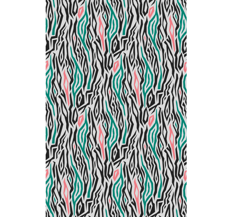 Animal wallpaper in blue and pink zebra - TenStickers