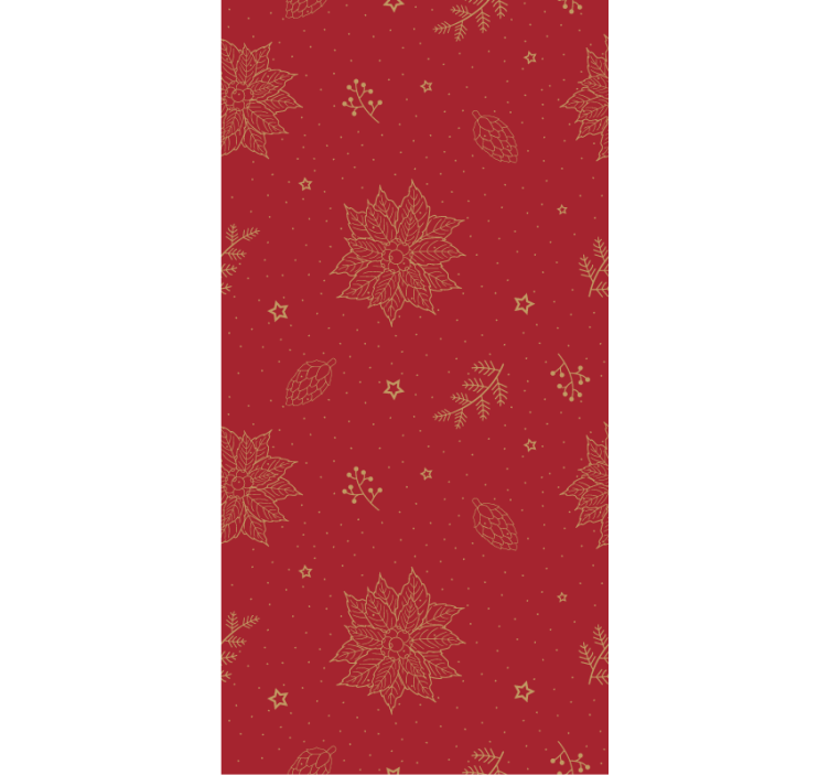 Christmas wallpaper christmas pattern with vintage flowers - TenStickers