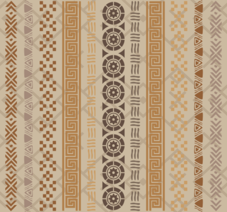 Office wallpaper puzzle stamp effect in brown - TenStickers