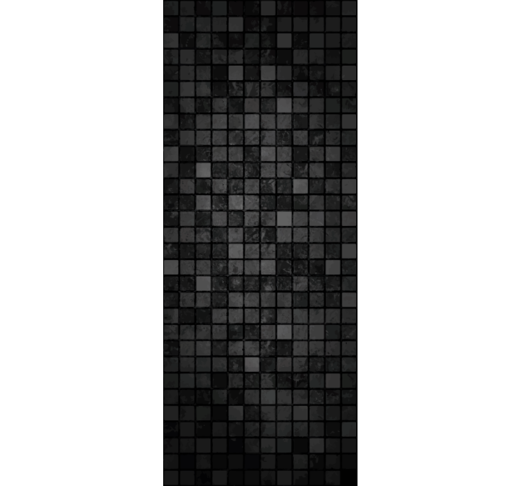 Office wallpaper in black squares - TenStickers